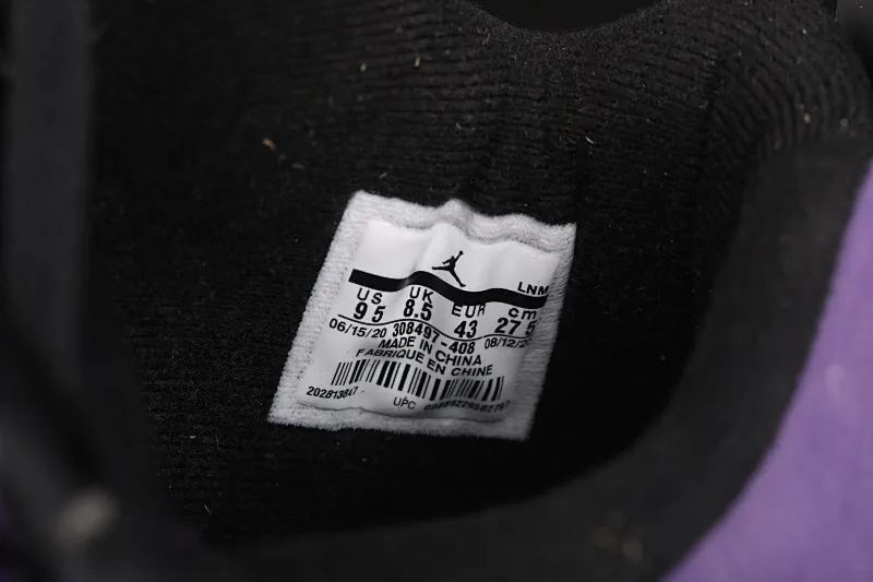 All categories Air Jordan Jordan series basketball shoes Air Jordan 4 G version Air Jordan 4 Retro AJ4 Joe 4 suede black and purple 308497-408